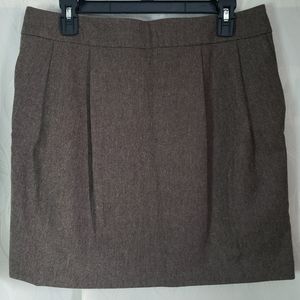 Michael Kors Brown Wool Mini Pencil Skirt